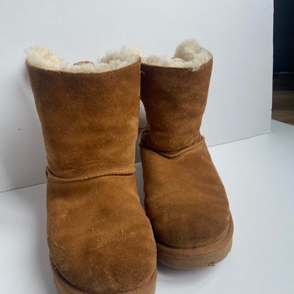 UGG CUSTOMIZABLE BAILEY BOW SHORT CHESTNUT WOMEN'S BOOTS SIZE US 6 - Picture 7 of 9